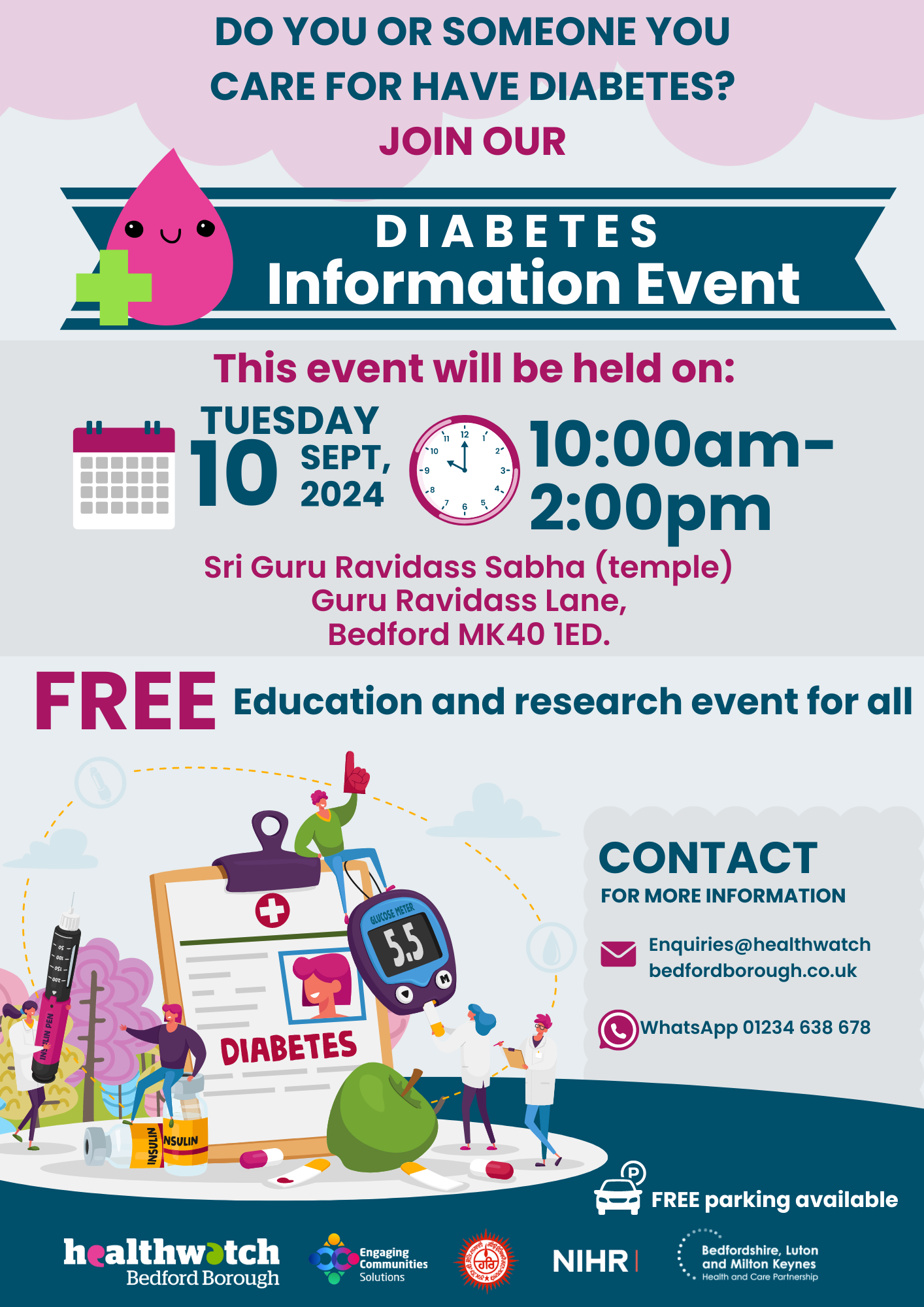 Healthwatch Bedford Borough Diabetes information event 